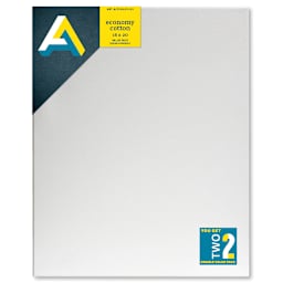 Art Alternatives Economy Cotton Stretched Canvas, 16 in x 20 in, 2/Pkg.