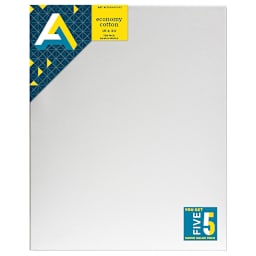 Art Alternatives Economy Cotton Stretched Canvas, 16 in x 20 in, 5/Pkg.