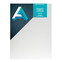 Art Alternatives Classic Cotton Stretched Canvas, Studio, .75 in Profile, 9 in x 12 in