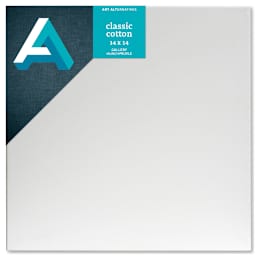 Art Alternatives Classic Cotton Stretched Canvas, Gallery, 1-3/8 in Profile, 14 in x 14 in