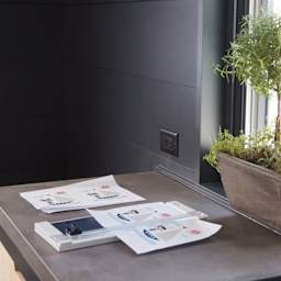 Swingline ClassicCut Fixed Blade Trimmer set up on table