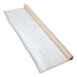 Fredrix Cotton Duck Canvas Roll - 53" x 6 yards, Acrylic Primed (partially unrolled)