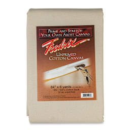 Fredrix Folded Blanket Canvas - 84" x 6 yds, Unprimed, front of packaging