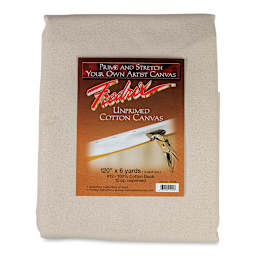 Fredrix Folded Blanket Canvas - 120" x 6 yds, Unprimed, front of packaging