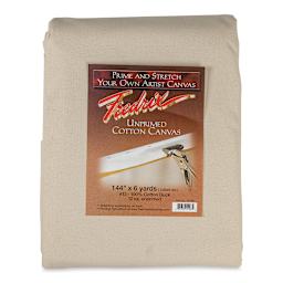 Fredrix Folded Blanket Canvas - 144" x 6 yds, Unprimed, front of packaging