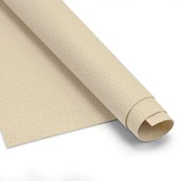 Blick Unprimed Cotton Canvas - Medium Weight, Portrait-Smooth Texture, 10 oz, 72" x 10 yds close-up of roll end