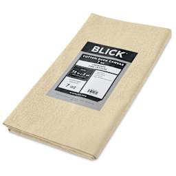 Blick Unprimed Cotton Canvas - Lightweight, Fine Texture, 7oz, 72" x 2 yds folded with label