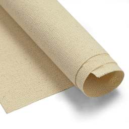 Blick Unprimed Cotton Canvas - Lightweight, Fine Texture, 7oz, 72" x 25 yds close-up of canvas roll end