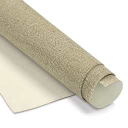 Artfix Linen Canvas Roll - 85" x 5 1/2 yd, Triple Universal Acrylic Primed, Mural, close-up of roll