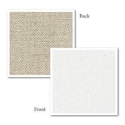 Caravaggio 512 Linen Roll - 83" x 5 yds , Single Weave, Medium Texture showing front and back