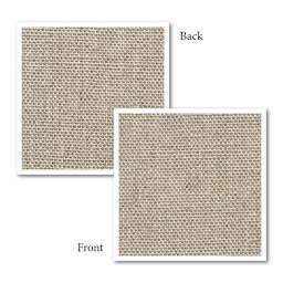 Caravaggio 510 Unprimed Linen Canvas Roll - 61" x 390", Single Weave, Medium Texture showing front and back of canvas