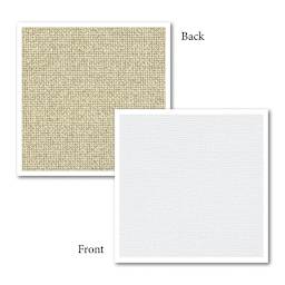 Caravaggio 504 Polyester Canvas Roll - 83" x 5 yds, Double Primed, Extra Fine showing front and back