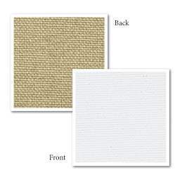 Caravaggio 502 Cotton Canvas Roll - 83" x 5 yd, Double Primed, Medium Texture showing front and back