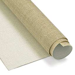 Claessens Linen Canvas Roll - 82" x 2-3/4 yds, Oil Primed, No. 12, Fine Smooth Texture, close-up of roll