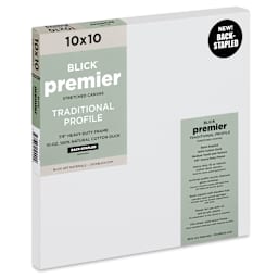 Blick Premier Stretched Cotton Canvas - Traditional Profile, Back-Stapled, 10" x 10"