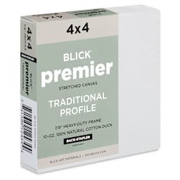 Blick Premier Stretched Cotton Canvas - Traditional Profile, Back-Stapled, 4" x 4"