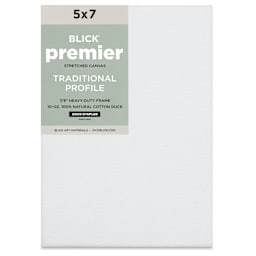 Blick Premier Stretched Cotton Canvas - Traditional Profile, Back-Stapled, 5" x 7", front