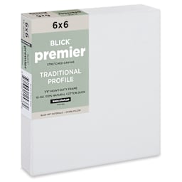 Blick Premier Stretched Cotton Canvas - Traditional Profile, Back-Stapled, 6" x 6"