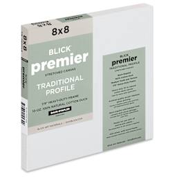 Blick Premier Stretched Cotton Canvas - Traditional Profile, Back-Stapled, 8" x 8"