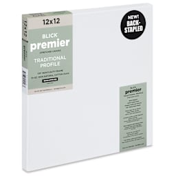 Blick Premier Stretched Cotton Canvas - Traditional Profile, Back-Stapled, 12" x 12"