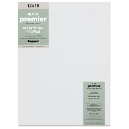 Blick Premier Stretched Cotton Canvas - Traditional Profile, Back-Stapled, 12" x 16", front