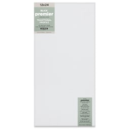 Blick Premier Stretched Cotton Canvas - Traditional Profile, Back-Stapled, 12" x 24", front