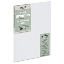 Blick Premier Stretched Cotton Canvas - Traditional Profile, Back-Stapled, 14" x 18"