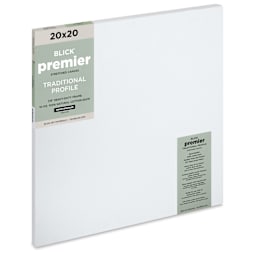 Blick Premier Stretched Cotton Canvas - Traditional Profile, Back-Stapled, 20" x 20"