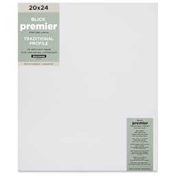 Blick Premier Stretched Cotton Canvas - Traditional Profile, Back-Stapled, 20" x 24", front