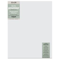 Blick Premier Stretched Cotton Canvas - Traditional Profile, Back-Stapled, 22" x 28", front