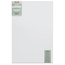 Blick Premier Stretched Cotton Canvas - Traditional Profile, Back-Stapled, 24" x 36", front