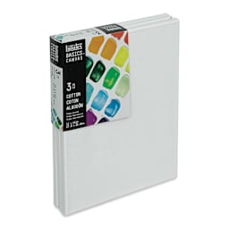 Liquitex Basics Stretched Cotton Canvas Pack - 11" x 14", Pkg of 3 (At an angle)