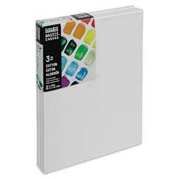 Liquitex Basics Stretched Cotton Canvas Pack - 12" x 16", Pkg of 3 (At an angle)