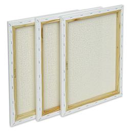 Liquitex Basics Stretched Cotton Canvas Pack - 12" x 16", Pkg of 3 (Out of packaging, back of canvas)