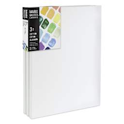 Liquitex Basics Stretched Cotton Canvas Pack - 18" x 24", Pkg of 3