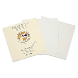 Belle Arti Acrylic Primed Canvas Pad - 11.8" x 11.8", 10 Sheets, front cover with sheets
