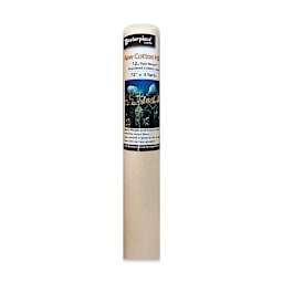 Masterpiece No. 12 Unprimed Cotton Canvas Rolls - Roll shown upright with label