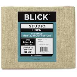 Blick Studio Unprimed Linen Canvas Rolls and Blankets - Rough, 10 oz, 84" x 1 yard, Folded