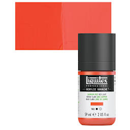 Liquitex Acrylic Gouache - Cadmium-Free Red Light, 59 ml bottle and swatch