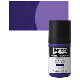 Liquitex Acrylic Gouache - Dioxazine Purple, 59 ml bottle and swatch
