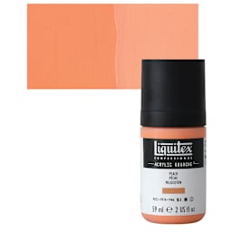 Liquitex Acrylic Gouache - Peach, 59 ml bottle and swatch