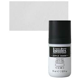 Liquitex Acrylic Gouache - Titanium White, 59 ml bottle and swatch