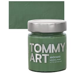Tommy Art Mineral Paint - Avocado, 140 ml jar and swatch