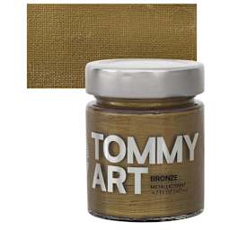 Tommy Art Mineral Paint - Bronze (Metallic), 140 ml jar and swatch