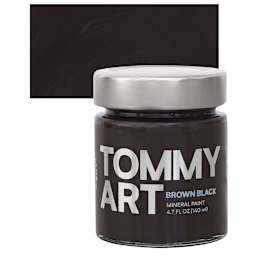 Tommy Art Mineral Paint - Brown Black, 140 ml jar and swatch