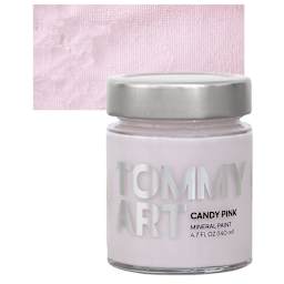 Tommy Art Mineral Paint - Candy Pink, 140 ml jar and swatch