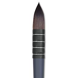 Winsor & Newton Professional Watercolor Synthetic Squirrel Brush - Quill, Short Handle, Size 8, close-up