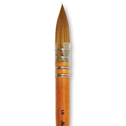 Silver Brush Golden Natural Brush - Quill, Short Handle, Size Large (close-up)