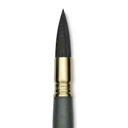 Escoda Aquario Gold Squirrel Mop Brush - Round Mop, Size 14, Short Handle (close-up)