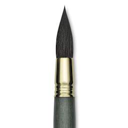 Escoda Aquario Gold Squirrel Mop Brush - Round Mop, Size 16, Short Handle (close-up)